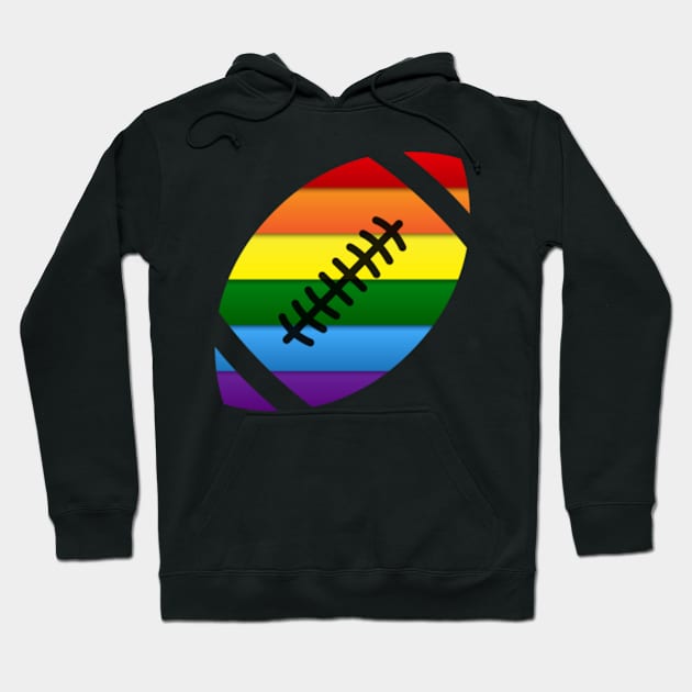 Rugby Gay Pride Lgbt Rainbow Flag Hoodie by jrgmerschmann